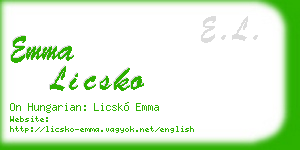 emma licsko business card